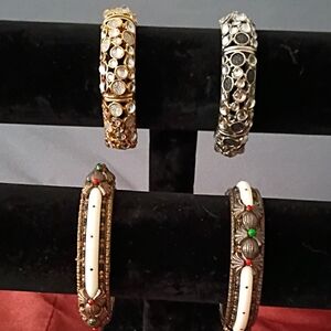 Elegant Gold and Silver Women's Bangles